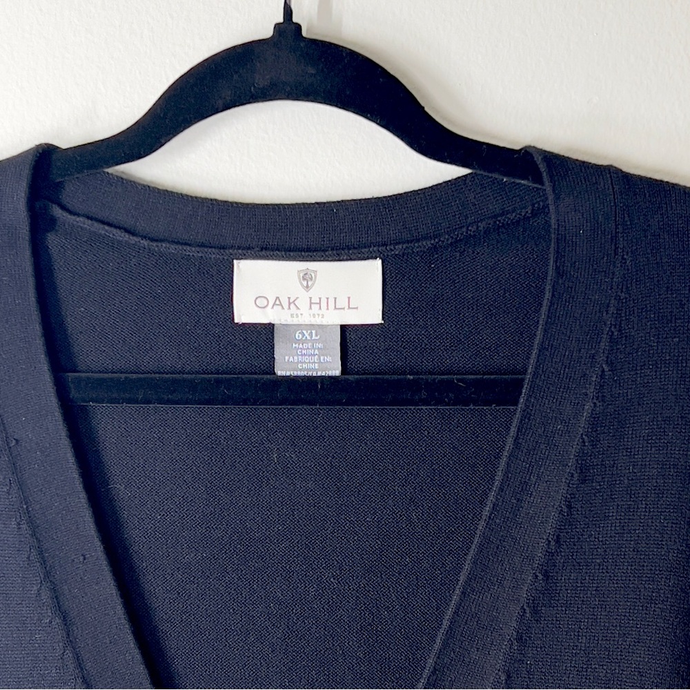 OAK HILL Men’s 6XL Black Button Front Vest - Picture 4 of 9